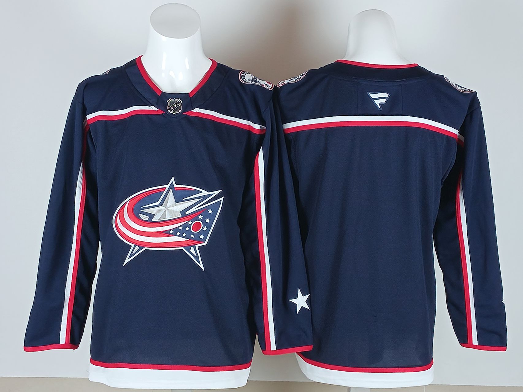 Men 2026 Columbus Blue Jackets Blank Dark Blue NHL Jersey style 01
